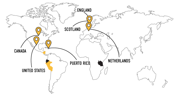 Where We Work Map